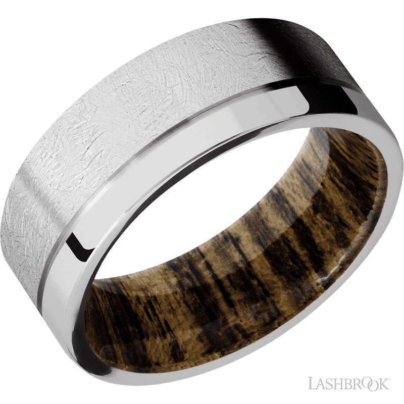 Cobalt Chrome with Distressed , Polish Finish and Bocote - Everett Jewelry