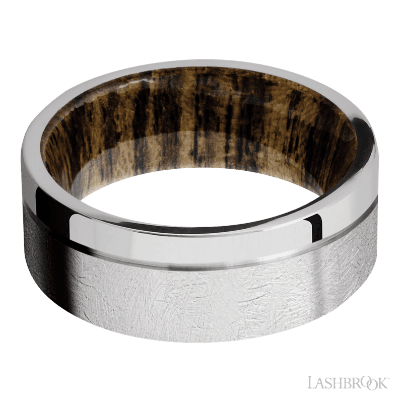 Cobalt Chrome with Distressed , Polish Finish and Bocote - Everett Jewelry