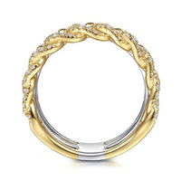 Contemporary 14K Yellow Gold Diamond Ring - Everett Jewelry