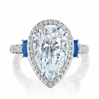Dantela | Pear 3 - Stone Engagement Ring - Everett Jewelry