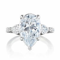 Dantela | Pear 3 - Stone Engagement Ring - Everett Jewelry
