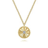 Diamond Cut - 14K White - Yellow Gold Bujukan Diamond Cut Pendant Necklace - Everett Jewelry