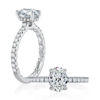 Diamond Pavé Engagement Ring with Quilted Interior - Everett Jewelry