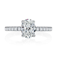 Diamond Pavé Engagement Ring with Quilted Interior - Everett Jewelry