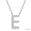 'E' Initial Diamond Pendant - Everett Jewelry