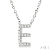 'E' Initial Diamond Pendant - Everett Jewelry