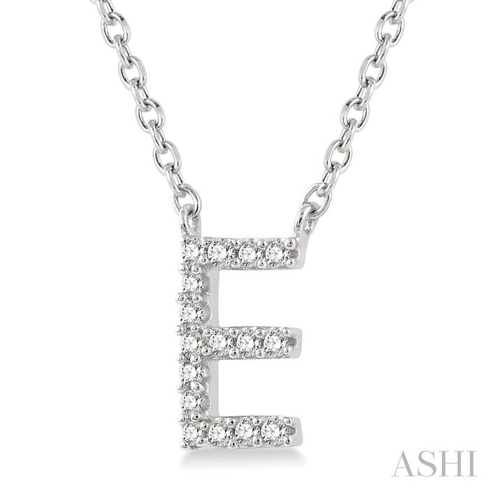 'E' Initial Diamond Pendant - Everett Jewelry