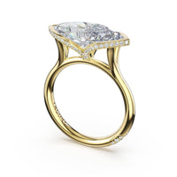 Founder's Collection | Marquise East - West Semi Bezel Solitaire Engagement Ring - Everett Jewelry