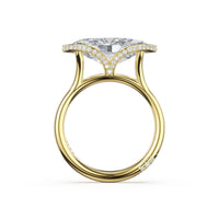 Founder's Collection | Marquise East - West Semi Bezel Solitaire Engagement Ring - Everett Jewelry