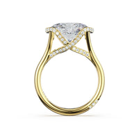 Founder's Collection | Oval East - West Semi Bezel Solitaire Engagement Ring - Everett Jewelry