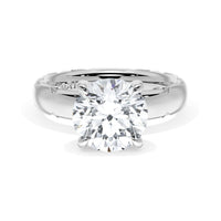 Founder's Collection | Round Solitaire Cigar Band Engagement Ring - Everett Jewelry