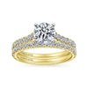 Gabriel Bridal ENGAGEMENT RINGS Erica - 14K White-Yellow Gold Round Diamond Engagement Ring