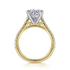 Gabriel Bridal ENGAGEMENT RINGS Erica - 14K White-Yellow Gold Round Diamond Engagement Ring