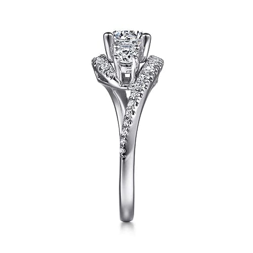 Gabriel Bridal ENGAGEMENT RINGS Frannie - 14K White Gold Round Diamond Engagement Ring