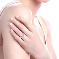 Gabriel Bridal ENGAGEMENT RINGS Frannie - 14K White Gold Round Diamond Engagement Ring