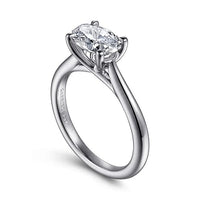 Gabriel Bridal ENGAGEMENT RINGS Larissa - 14K White Gold Horizontal Oval Solitaire Engagement Ring