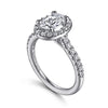 Gabriel Bridal ENGAGEMENT RINGS Lyla - 14K White Gold Oval Halo Diamond Engagement Ring