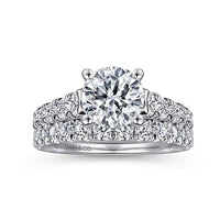 Gabriel Bridal ENGAGEMENT RINGS Piper - 14K White Gold Round Diamond Engagement Ring