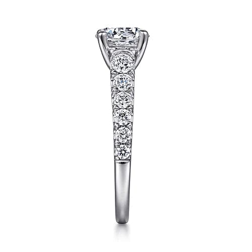 Gabriel Bridal ENGAGEMENT RINGS Piper - 14K White Gold Round Diamond Engagement Ring