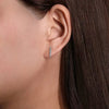 Gabriel Fashion Earrings 14K White Gold 13mm Classic Diamond Huggie Earrings