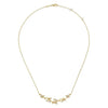 Gabriel Fashion Necklaces and Pendants 14K Yellow Gold Floral Branch Diamond Necklace