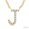 Initial Diamond Pendant 10kt - Everett Jewelry