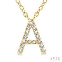 Initial Diamond Pendant 10kt - Everett Jewelry