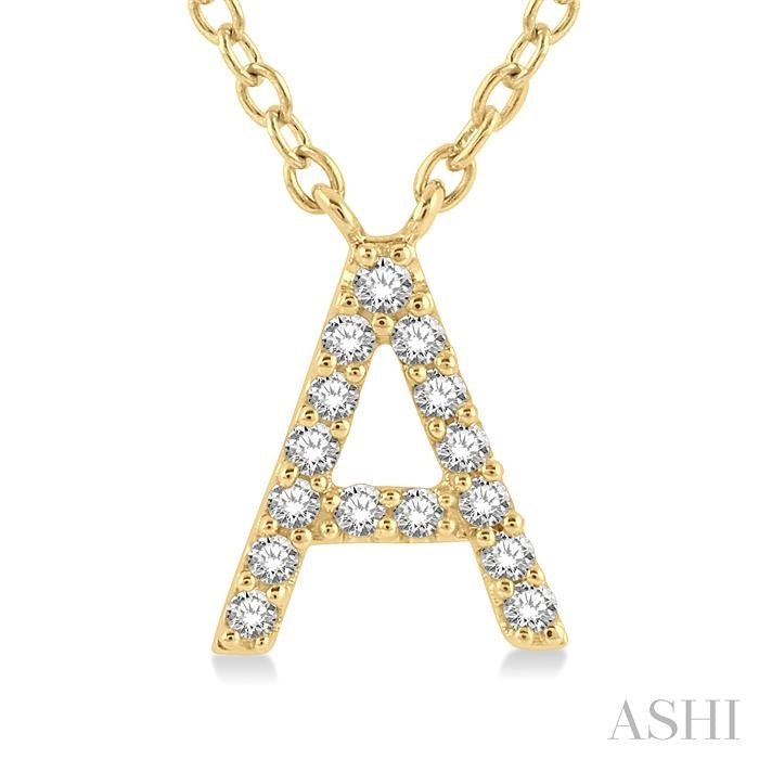 Initial Diamond Pendant 10kt - Everett Jewelry