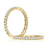 Lady's Statement Quilted Band - Yellow Gold - Everett Jewelry