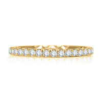 Lady's Statement Quilted Band - Yellow Gold - Everett Jewelry