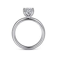 Lark - 14K White Gold Round Solitaire Engagement Ring - Everett Jewelry