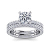 Logan - 14K White Gold Round Diamond Engagement Ring - Everett Jewelry