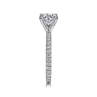 Logan - 14K White Gold Round Diamond Engagement Ring - Everett Jewelry