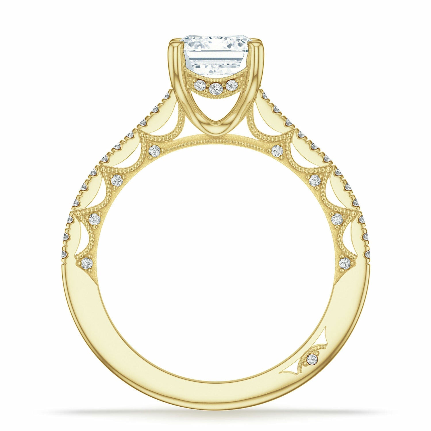 Lunetta Crescent | Emerald Solitaire Engagement Ring - Everett Jewelry