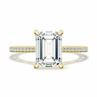 Lunetta Crescent | Emerald Solitaire Engagement Ring - Everett Jewelry