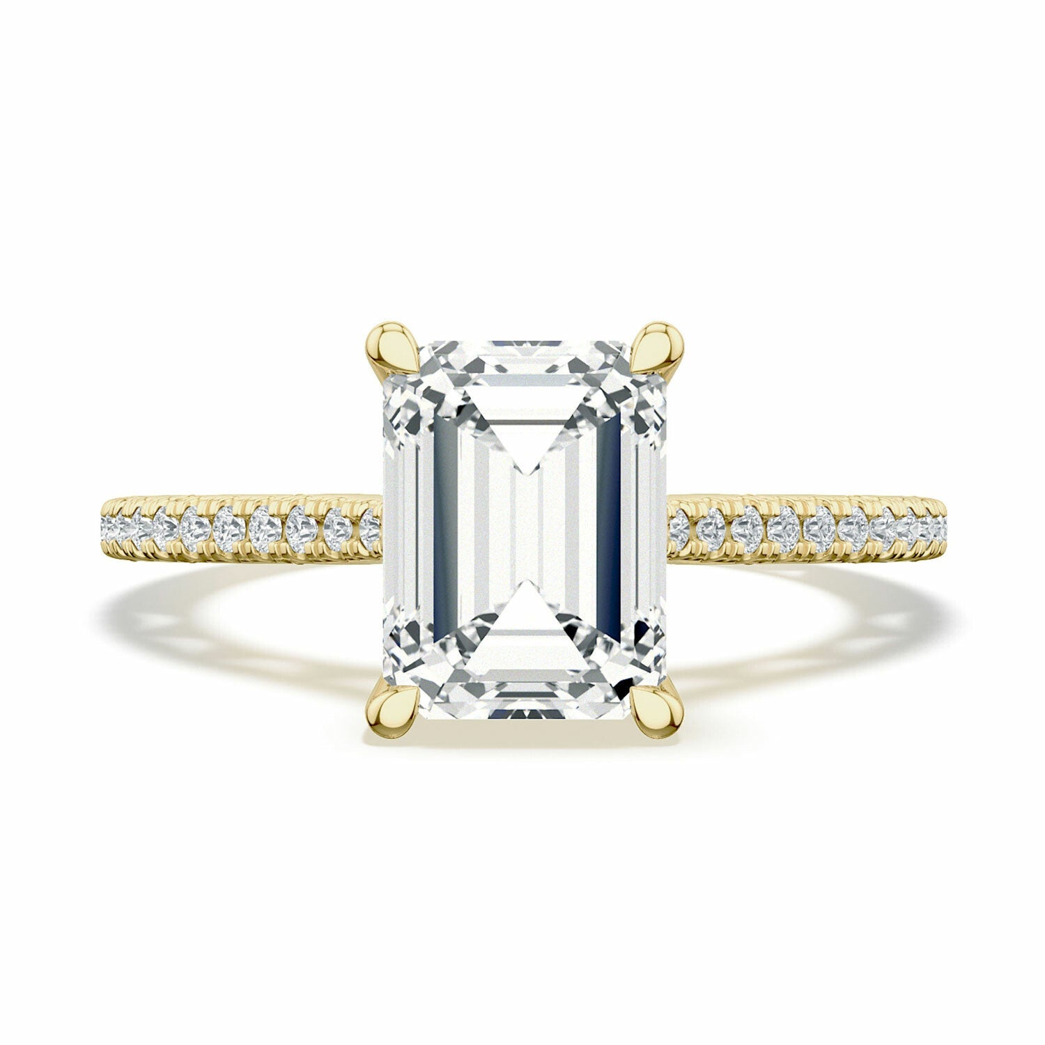 Lunetta Crescent | Emerald Solitaire Engagement Ring - Everett Jewelry