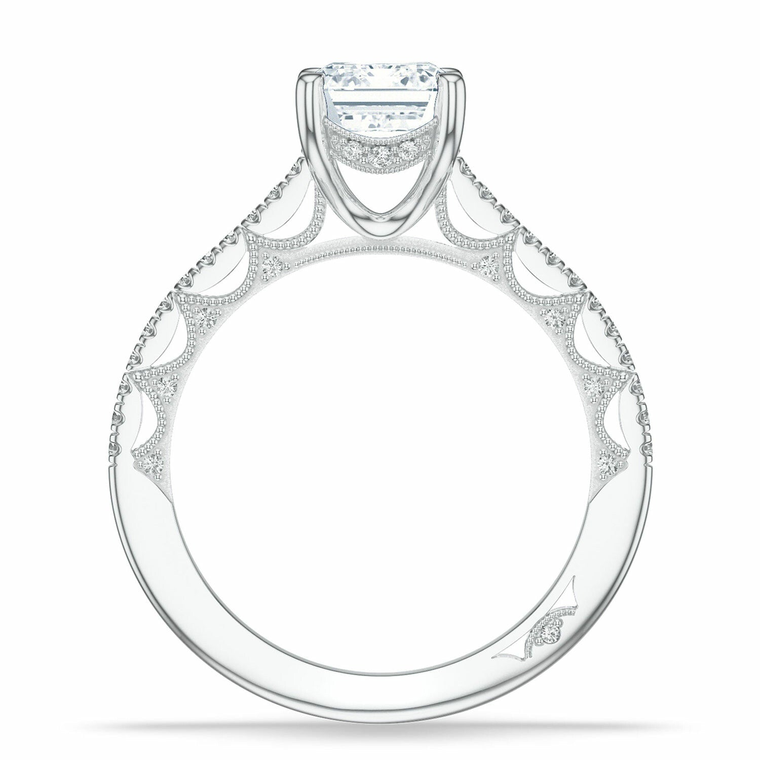 Lunetta Crescent | Emerald Solitaire Engagement Ring - Everett Jewelry