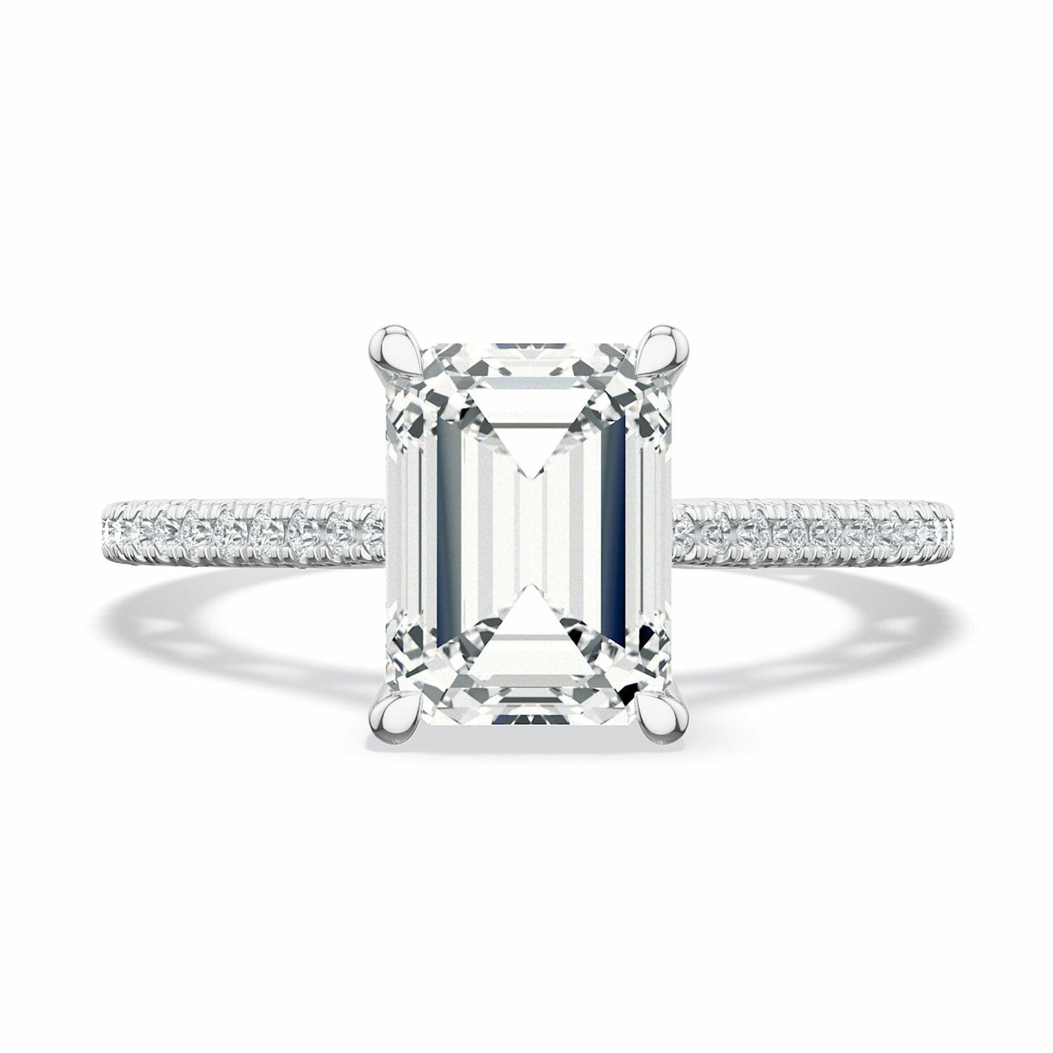 Lunetta Crescent | Emerald Solitaire Engagement Ring - Everett Jewelry