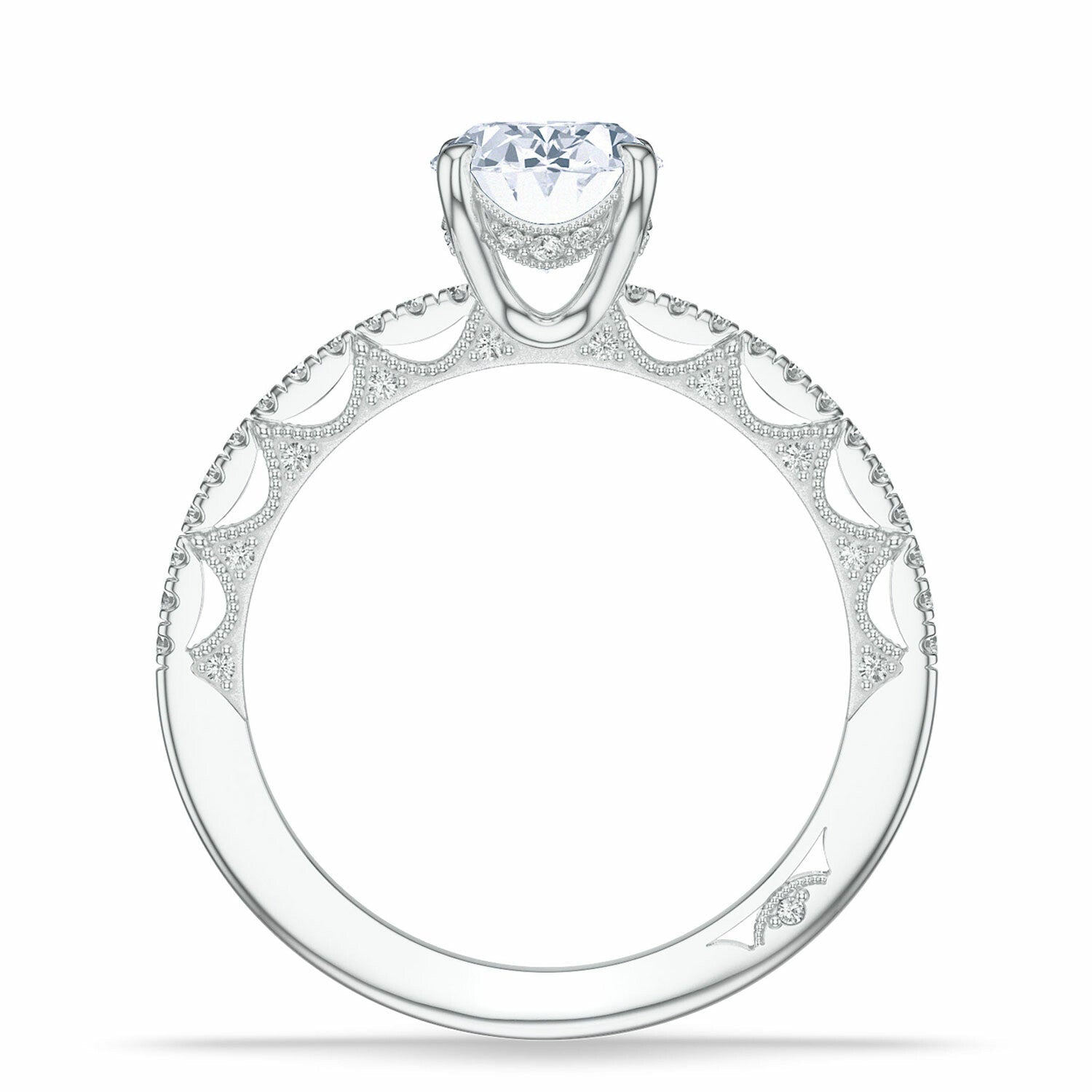 Lunetta Crescent | Oval Solitaire Engagement Ring 2 - Everett Jewelry