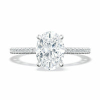 Lunetta Crescent | Oval Solitaire Engagement Ring 2 - Everett Jewelry