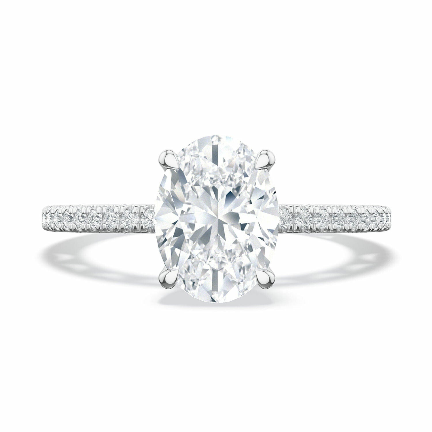 Lunetta Crescent | Oval Solitaire Engagement Ring 2 - Everett Jewelry