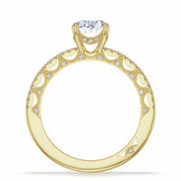 Lunetta Crescent | Oval Solitaire Engagement Ring 2 - Everett Jewelry