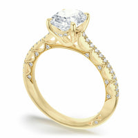 Lunetta Crescent | Oval Solitaire Engagement Ring - Everett Jewelry