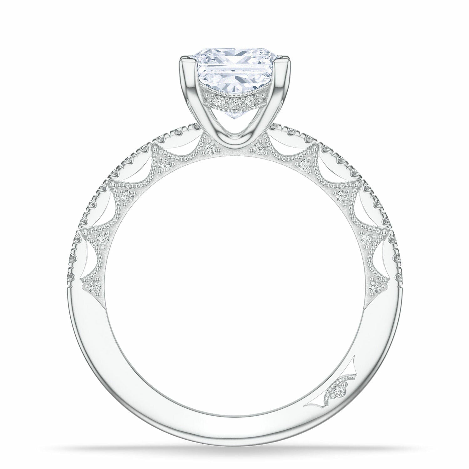 Lunetta Crescent | Princess Solitaire Engagement Ring - Everett Jewelry