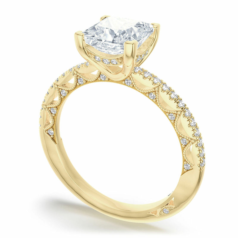 Lunetta Crescent | Princess Solitaire Engagement Ring - Everett Jewelry
