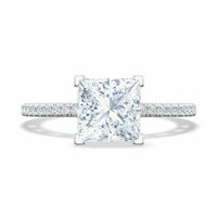 Lunetta Crescent | Princess Solitaire Engagement Ring - Everett Jewelry