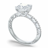 Lunetta Crescent | Princess Solitaire Engagement Ring - Everett Jewelry