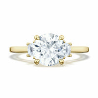 Lunetta Crescent | Round 3 - Stone Engagement Ring - Everett Jewelry