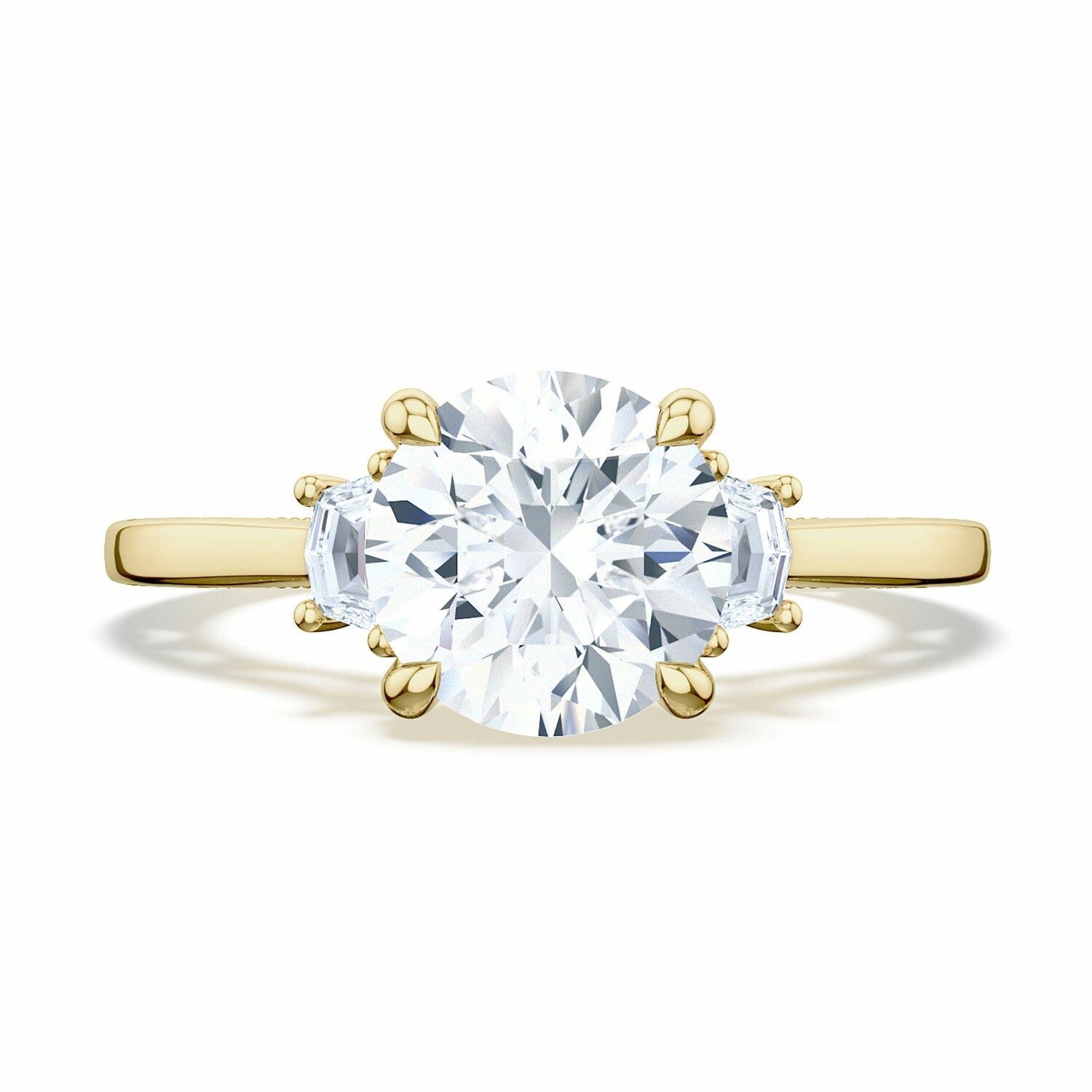 Lunetta Crescent | Round 3 - Stone Engagement Ring - Everett Jewelry