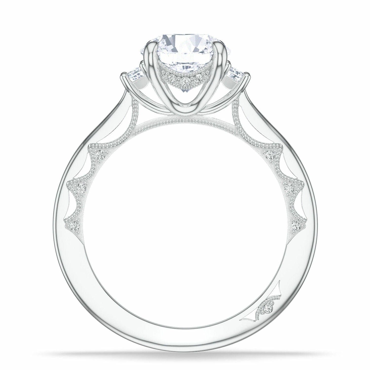 Lunetta Crescent | Round 3 - Stone Engagement Ring - Everett Jewelry
